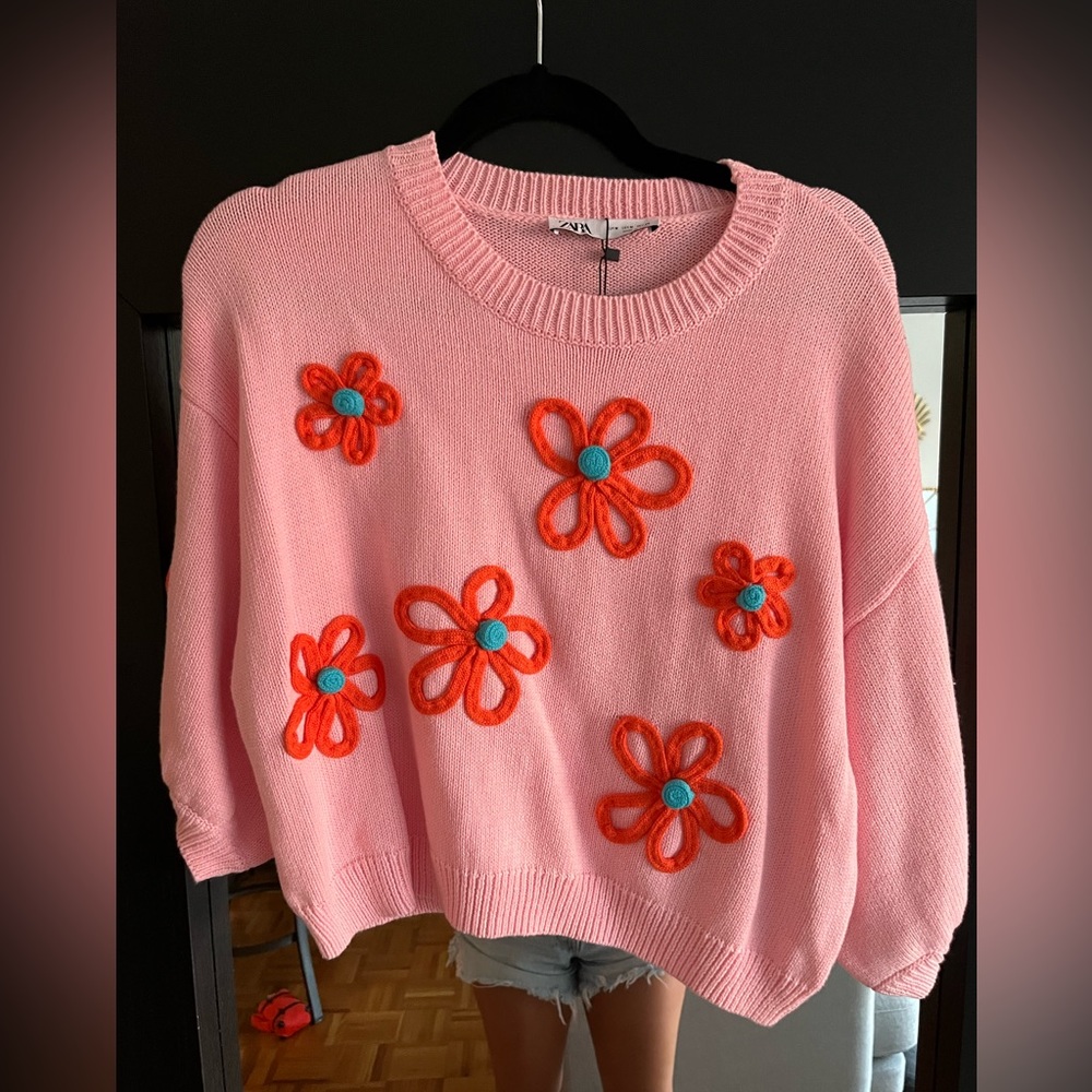 Zara flower sweater